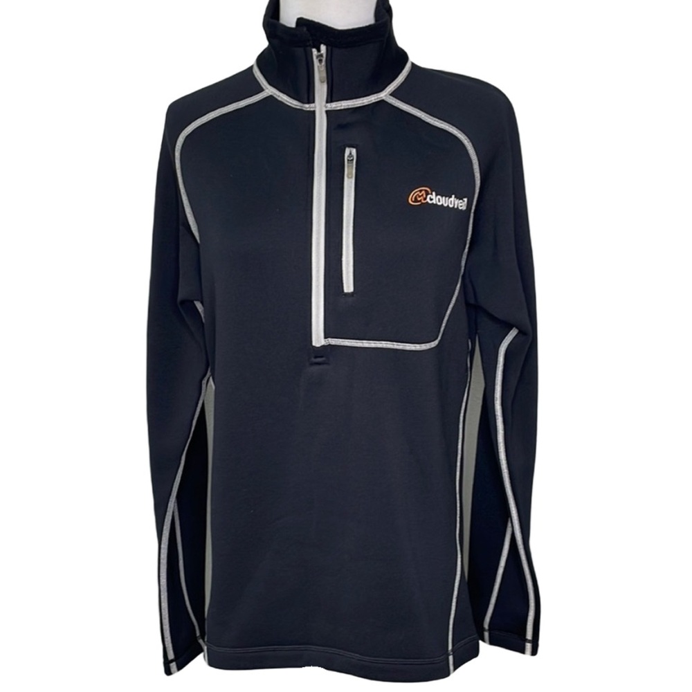 Cloudveil Black 1/2 Zip Fleece Base Layer Long Sleeve Pullover